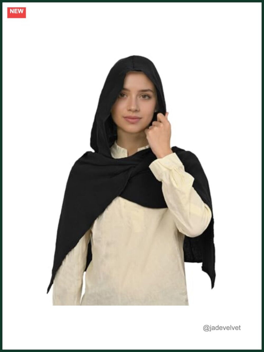 Unisex Hooded Cape Scarf Shawl Medieval Cosplay Halloween Costume